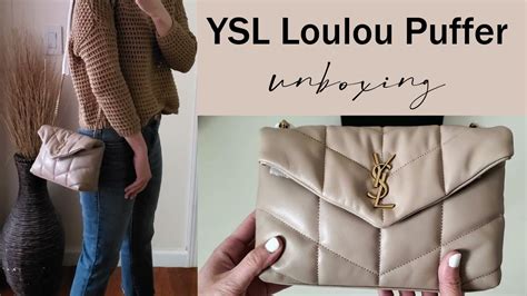 ysl loulou mini beige|saint laurent loulou toy YSL puffer.